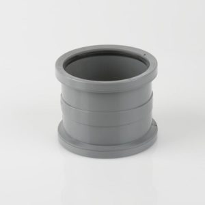 Bs406g brett martin 110mm double socket pipe connector grey