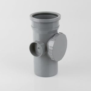 Bs410g brett martin 110mm single socket access pipe grey