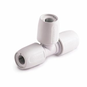 Hd1010w hep20 plastic push fit 10mm equal tee