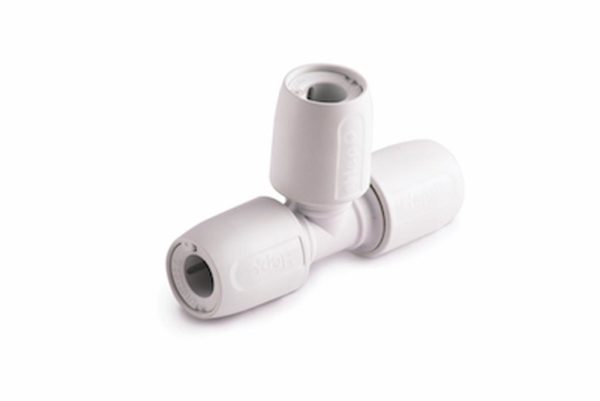 Hd1010w hep20 plastic push fit 10mm equal tee