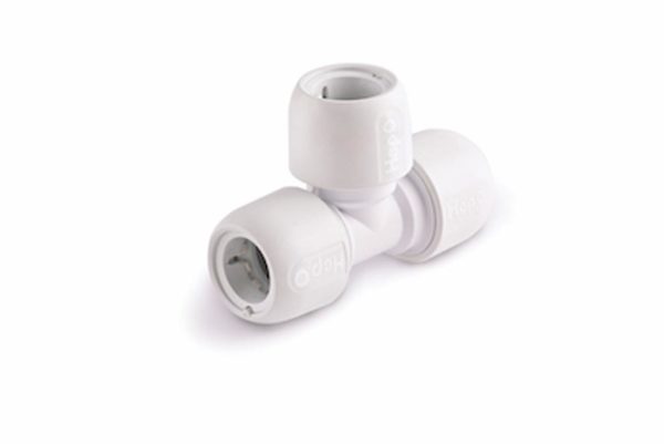 Hd1022w hep20 plastic push fit 22mm equal tee