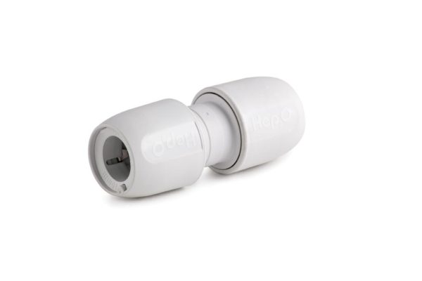 Hd115w hep20 plastic push fit 15mm straight connector