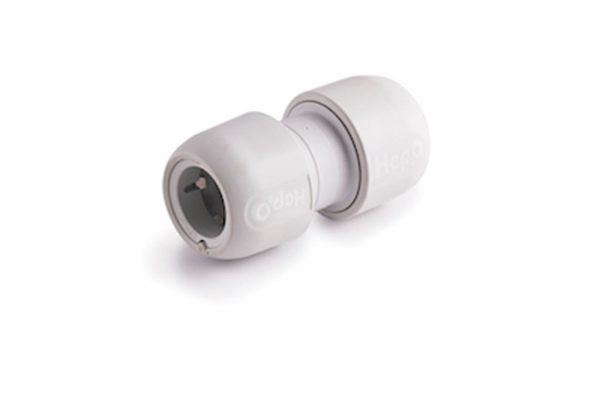 Hd122w hep20 plastic push fit 22mm straight connector