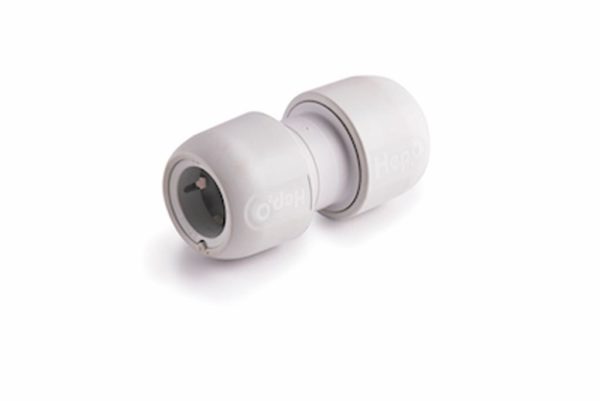 Hd128w hep20 plastic push fit 28mm straight connector