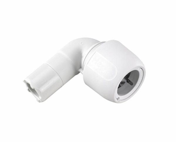 Hd422w hep20 plastic push fit 22mm spigot elbow