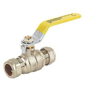 Lbv35 35mm yellow handle ball valve