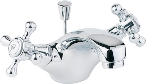 Tud113 deva tudor mono basin mixer with pop up waste